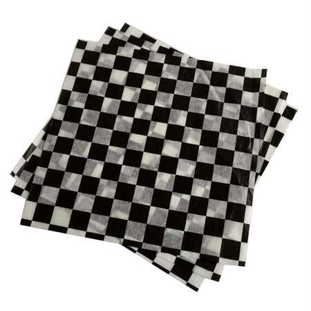 Brown Paper Goods Black Checked Wax Wrap(12" x 12")