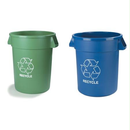 Carlisle Bronco Recycling Containers & Lids-Blue(44 Gal.)