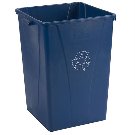 Carlisle Centurian Square RECYCLE Waste Container-Blue(35 Gal.)