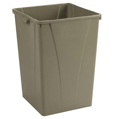 Carlisle Centurian Square Waste Trash Can-Beige(50 Gal.)