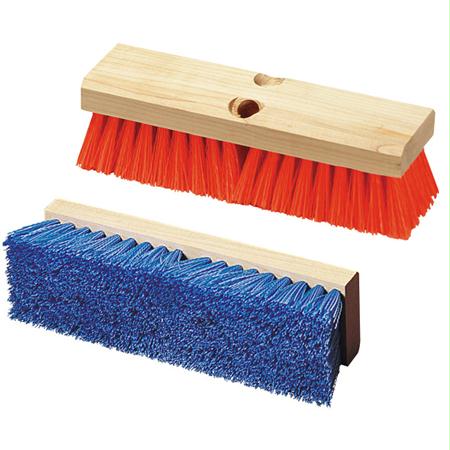 Flo-Pac Polypropylene Deck Scrub Brushes-Yellow(10")
