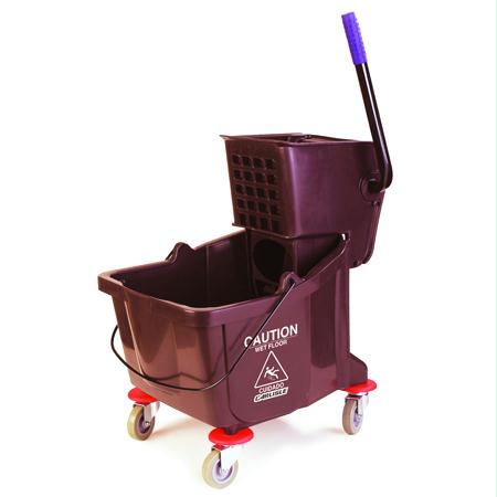 Carlisle Bucket-Wringer w-Side Press Wringer-Brown(35 Qt.)