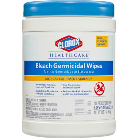 Clorox Healthcare Bleach Germicidal Wipes(150 ct.)