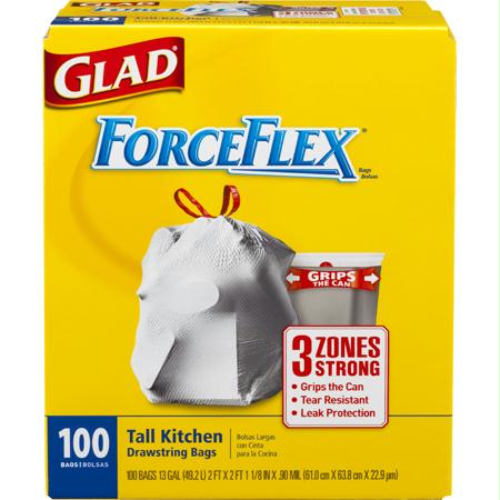 Glad ForceFlex 13 Gal. Trash Bag(100 ct.)