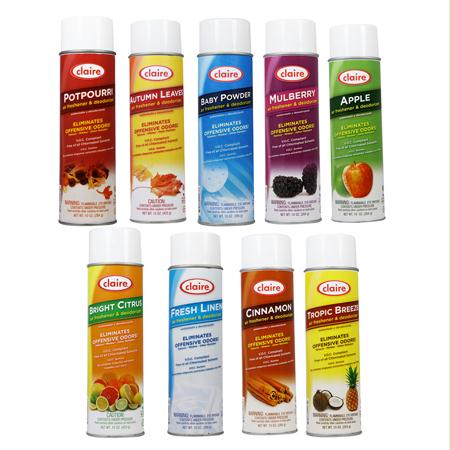 Claire Low V.O.C. Air Fresheners & Deodorizers(10 oz. Net Wt.)