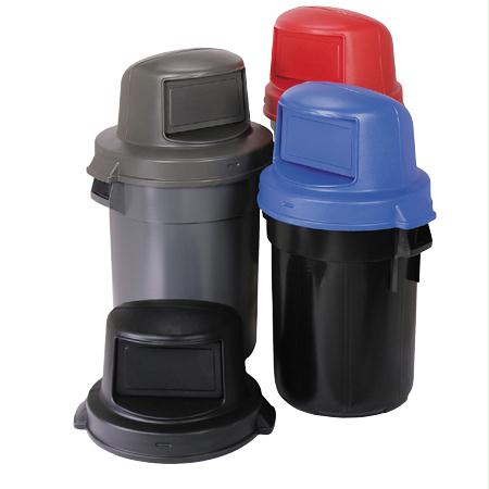 Continental Huskee Receptacle Dome Tops(32 Gal., Grey)