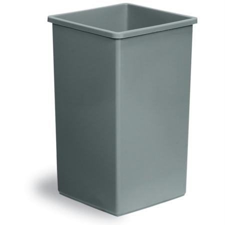 Continental Swingline Square Waste Receptacles & Lids-Beige(32 Gal. Base)