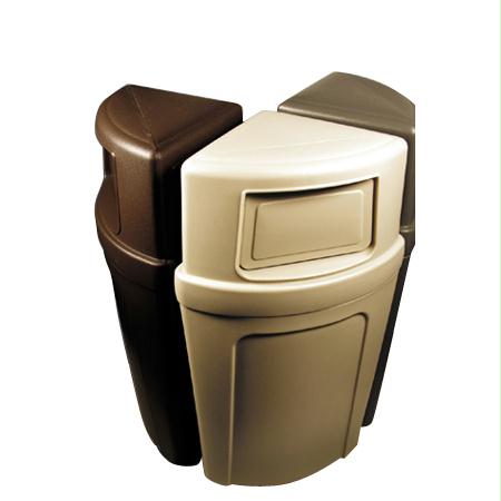 Continental Corner Round Receptacles-Grey
