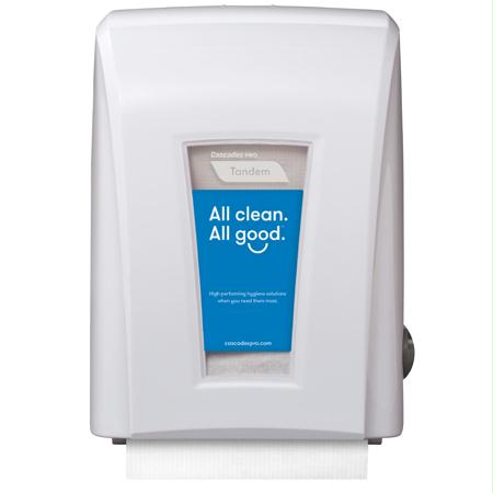 Cascades PRO Tandem Proprietary Mechanical No-Touch Dispenser-White