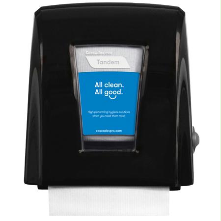 Cascades PRO Tandem Proprietary Small Footprint Towel Dispenser-Black