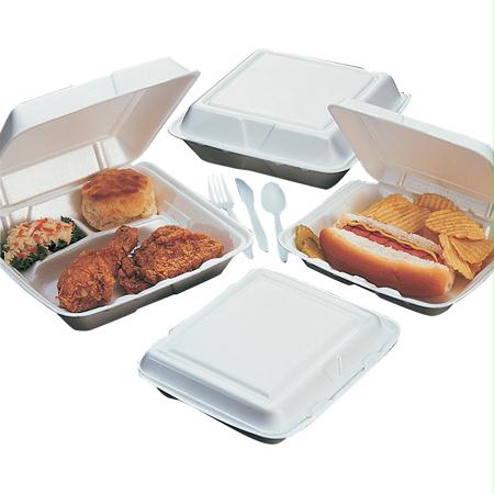 Dart Foam Hinged Lid Containers(6")