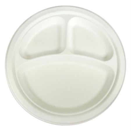 Berkley Square 10" 3-Compartment Bagasse Plate