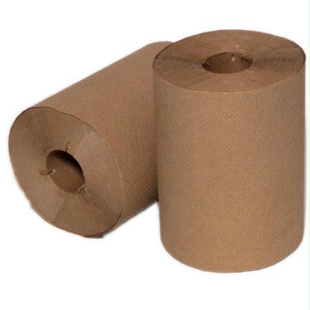 Kraft Roll Towels with Y Notch-Kraft(8" x #600)