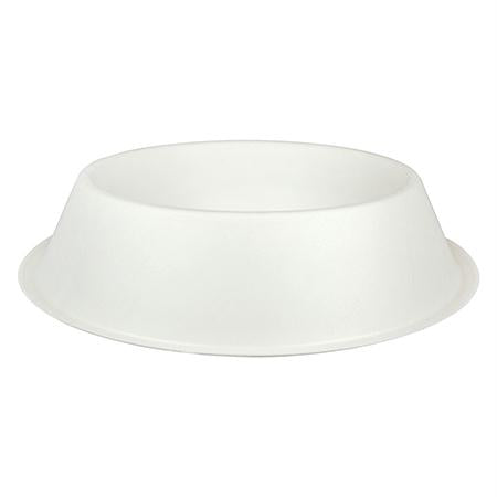 Berkley Square White Round Bagasse Doggie Bowl(9")