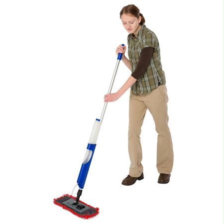 Microfiber & More Solution Mop w-Pocket Frame-Blue