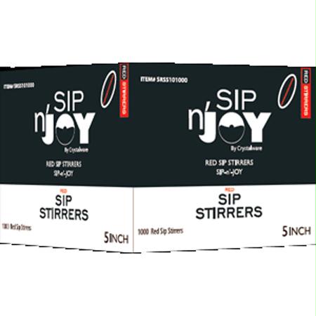 Sip n' Joy 5" Red Sip Stirrer-Red(5")