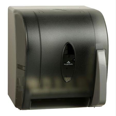 Georgia-Pacific Vista Hygienic Push Paddle Roll Towel Dispenser-Translucent Smoke