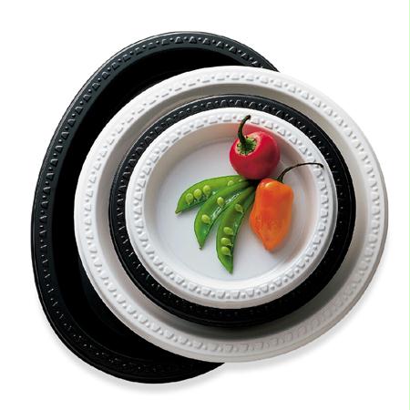 Heavyweight Plastic Tableware-White(10 1-4")