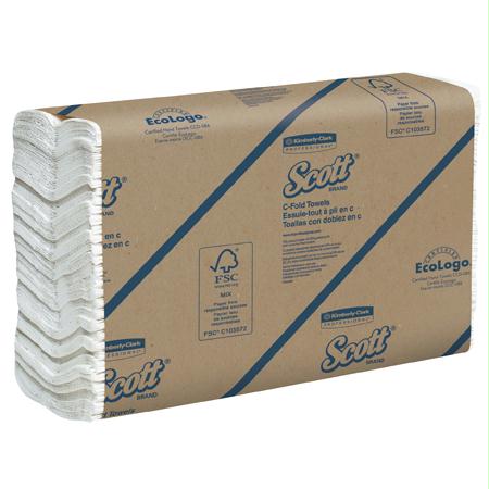 Kimberly-Clark Scott C-Fold Towels-White(10.125" x 13.15")