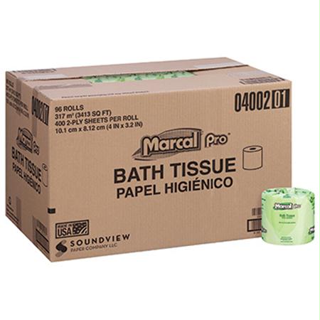 Marcal Pro Single Roll 2 Ply Bath Tissue(4" x 3.2")