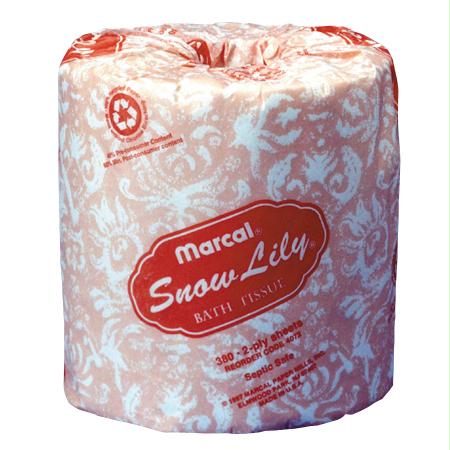 Marcal Snow Lily Roll Bath Tissue(4.3" x 3.66")