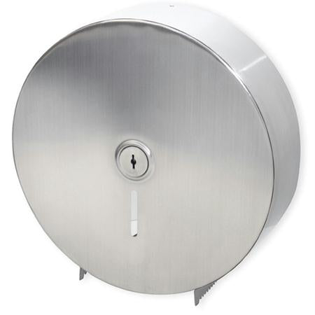 Palmer Metal Single Jumbo Bath Tissue Dispensers-Brushed Stainless(10")
