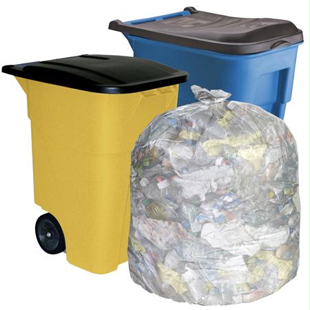Pitt Plastics Curb Side Receptacle Liners-Clear(31 x 26 x 64)