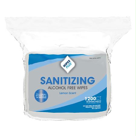 WipesPlus Sanitizing Alcohol Free Wipes Refill(1200 ct. Refill)