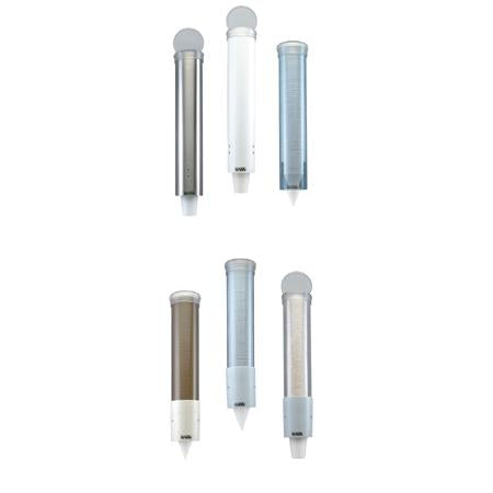 San Jamar Small Pull-Type Water Cup Disp.-Arctic Blue