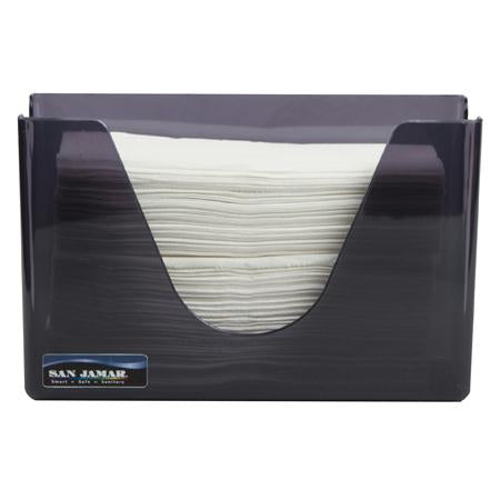 San Jamar Countertop Folded Towel Dispenser-Black Pearl