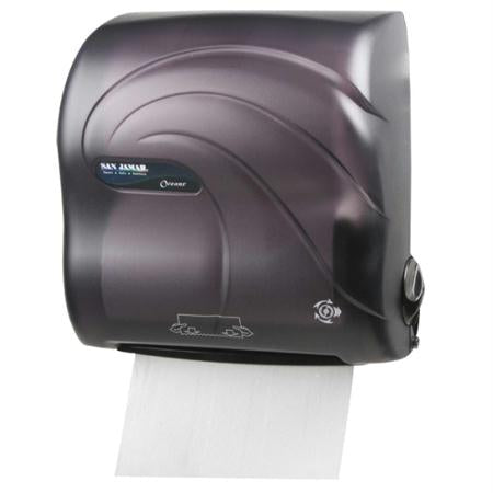 San Jamar Oceans Hands Free Roll Towel Dispenser-Black Pearl