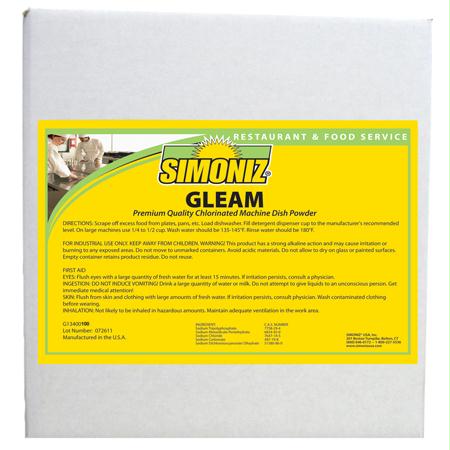 Simoniz Gleam Machine Dishwashing Detergent(100 lb. Drum)