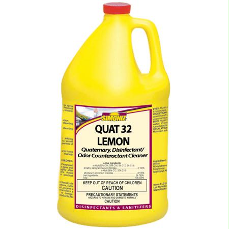 Simoniz Quat 32 Lemon Disinfectant & Sanitizer(Gal.)